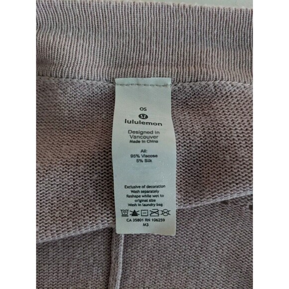 Lululemon Waterfall Oversized Drape Cardigan Wrap Viscose Cashmere One Size N21 - Picture 5 of 8